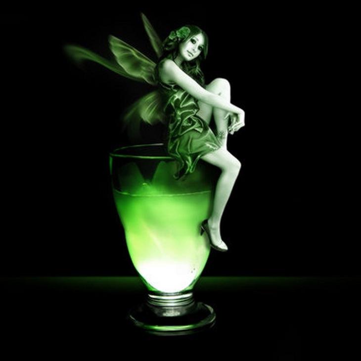 absinthe green fairy glass