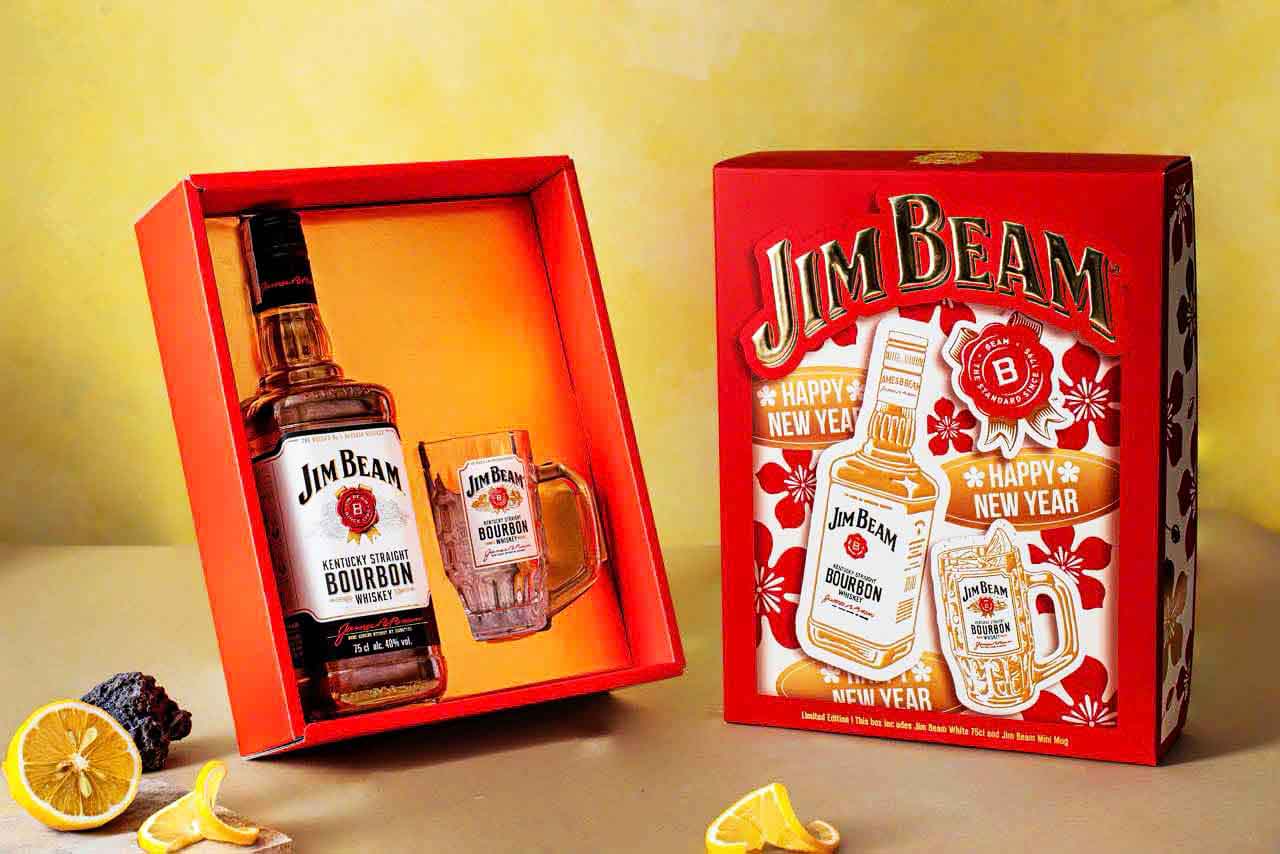 Jim Beam white hộp quà Tết 2025