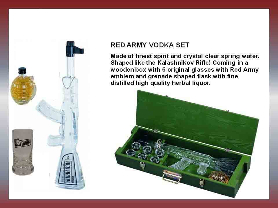 Vodka Red Army hình súng AK