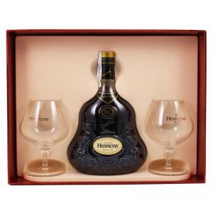 Hennessy XO Hộp Quà 2 Ly Thủy Tinh